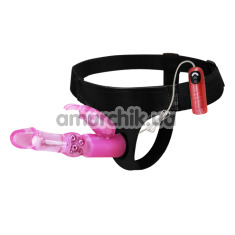 Cтрапон з вібрацією і ротацією Ultra Harness Sensual Comfort 022038, рожевий - Фото №1