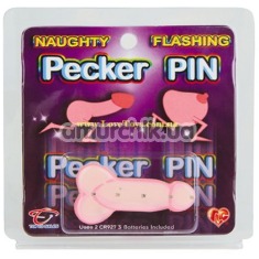 Магнит-прикол в виде пениса Naughty Flashing Pecker Pin - Фото №1