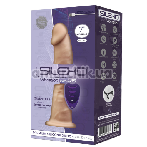 Вибратор SilexD Premium Silicone Dildo Model 2 Size 7 LRS, телесный