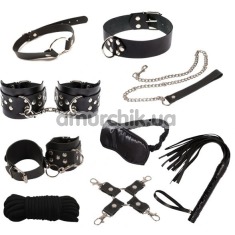 Бондажный набор sLash BDSM Leather Set Max, черный - Фото №1