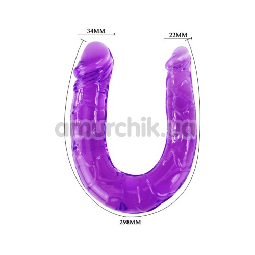 Двухконечный фаллоимитатор Double Dong, 29.8 см фиолетовый