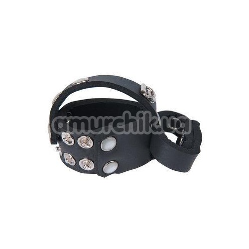 Эрекционное кольцо Kinky Cock Ring & Ball Harness, черное - Фото №1