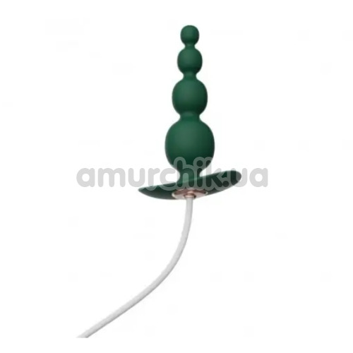 Анальная пробка Qingnan No.8 Mini Vibrating Anal Beads, зеленая