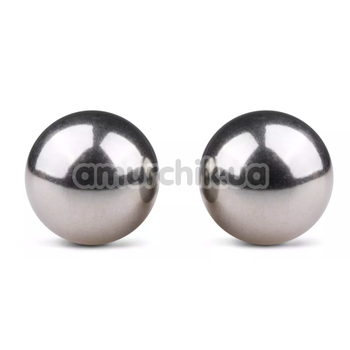 Вагінальні кульки Noir Stainless Steel Kegel Balls, срібні - Фото №1