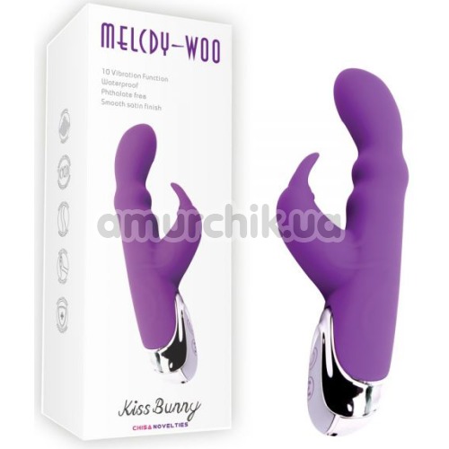 Вибратор Melody-Woo Kiss Bunny, фиолетовый
