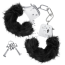 Наручники Temptasia Plush Fur Cuffs, черные - Фото №0