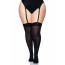Чулки Leg Avenue Opaque Nylon Thigh High Stockings, черные - Фото №4