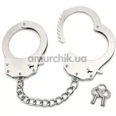 Наручники DS Fetish Metal Tooth Handcuffs, срібні - Фото №1