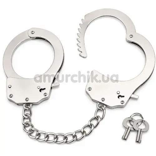 Наручники DS Fetish Metal Tooth Handcuffs, серебряные