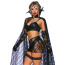 Костюм вампира Leg Avenue Vampire Temptress Costume черный: топ + юбка + трусики + украшение на лоб + накидка - Фото №4