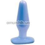 Анальная пробка Iridescent plug средняя, голубая - Фото №1