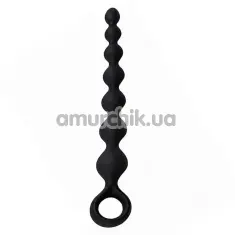 Анальная цепочка Alume Flexible Silicone Anal Beads, черная - Фото №1