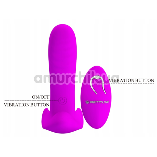 Вібратор для клітора і точки G Pretty Love Remote Control Massager, фіолетовий