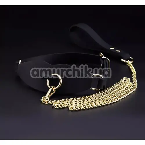 Кляп з повідцем Roomfun Silicone Locking Bit Gag, чорний