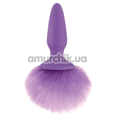 Анальна пробка з фіолетовим хвостом Bunny Tails, фіолетова - Фото №1