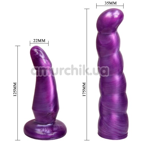 Подвійний страпон Female Harness Ultra, фіолетовий