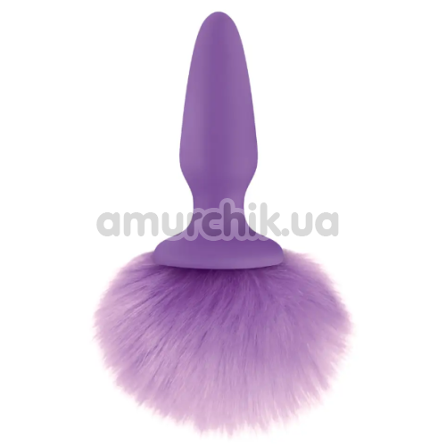 Анальная пробка с фиолетовым хвостом Bunny Tails, фиолетовая - Фото №1