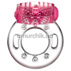 Виброкольцо для члена Play With Me Arouser Vibrating C-Ring, розовое - Фото №1
