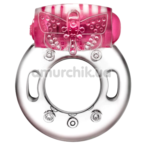 Виброкольцо для члена Play With Me Arouser Vibrating C-Ring, розовое - Фото №1