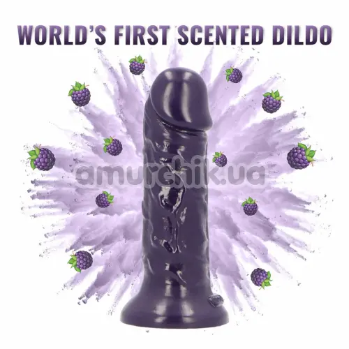 Фаллоимитатор с ароматом ежевики Delicious Dildo Berries 15 см, фиолетовый