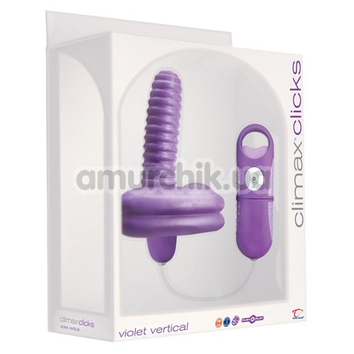 Вибратор Climax Clicks Violet Vertical, фиолетовый