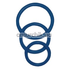 Набор эрекционных колец Sexy Circles Cockring-Set, 3 шт синий - Фото №1