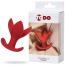 Анальная пробка ToDo Expander Plug Flower 9 см, красная - Фото №5