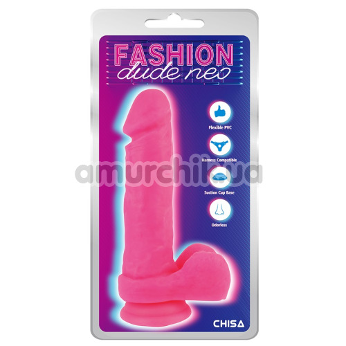 Фаллоимитатор Fashion Dude Neo 8.2, розовый