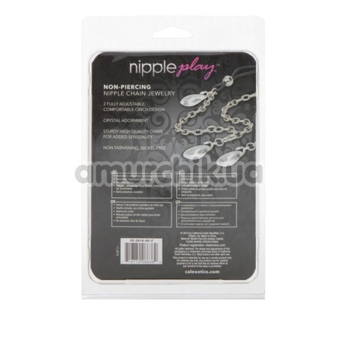 Затискачі для сосків Nipple Play Non-Piercing Nipple Chain Jewelry Crystal