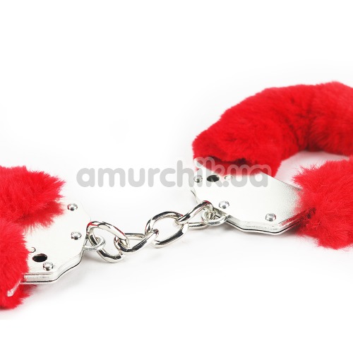 Наручники Fetish Pleasure Fluffy Handcuffs, красные