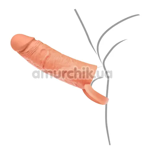 Насадка на пенис Hidden Desire Inferno Sleeves Penis Sleeve With Ring 15 см, телесная