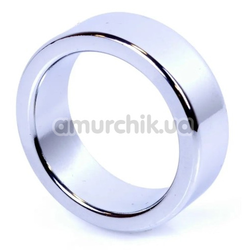 Ерекційне кільце Boss Series Metal Cock Ring Small, срібне - Фото №1
