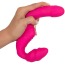 Безременевий страпон з вібрацією Double Teaser Vibrating Strapless Strap - On, рожевий - Фото №4