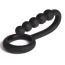 Эрекционное кольцо со стимулятором простаты Ball Cinch With Anal Bead, черное - Фото №4