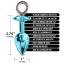 Анальна пробка з наручниками Nixie Metal Butt Plug & Fur Cuff Set, блакитна - Фото №4