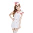 Костюм медсестры Nurse белый: платье с подвязками + трусики-стринги + шапочка - Фото №0
