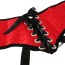 Трусики для страпона Sportsheets Plus Size Red Lace with Satin Corsette Strap-On, червоні - Фото №5