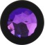 Анальная пробка с фиолетовым кристаллом SWAROVSKI Zcz, черная - Фото №2