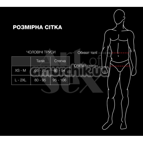 Труси чоловічі з анальною пробкою Art of Sex Joni Sexy Panties With Silicone Plug M, чорні
