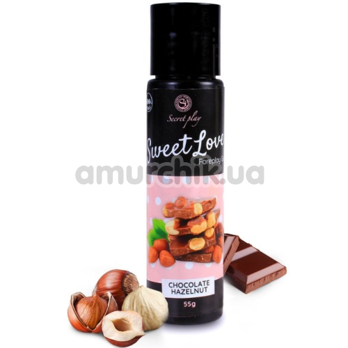 Оральний гель Secret Play Foreplay Gel Sweet Love Chocolate Hazelnut - шоколад з фундуком, 55 мл - Фото №1