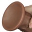 Вібратор Realistic Chubby Dildo 10.5, коричневий - Фото №11