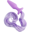 Анальна пробка з фіолетовим хвостом Unicorn Tails Pastel, фіолетова - Фото №5