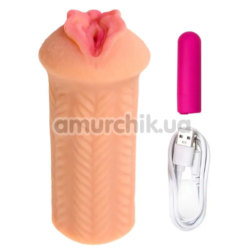 Искусственная вагина с вибрацией Kokos Elegance 004, телесная