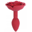 Анальная пробка с розой Loveshop Silicone Anal Plug, бордовая - Фото №2