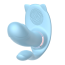 Анально-вагинально-клиторальный вибратор Cat Tirple, голубой - Фото №2
