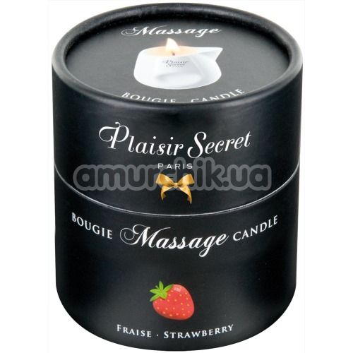 Масажна свічка Plaisir Secret Paris Bougie Massage Candle Strawberry - полуниця, 80 мл