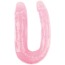Двокінцевий фалоімітатор Hi-Rubber Born To Create Pleasure 13, рожевий - Фото №2