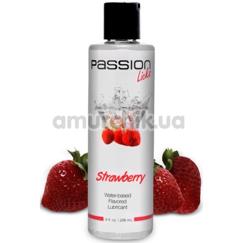 Лубрикант зі смаком полуниці Passion Licks Strawberry, 236 мл