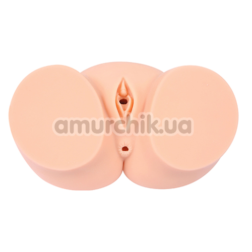 Искусственная вагина и анус с вибрацией Kokos Cherry, телесная