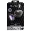 Анальная пробка с фиолетовым кристаллом Ouch! Heart Metal Butt Plug Large, черная - Фото №6
